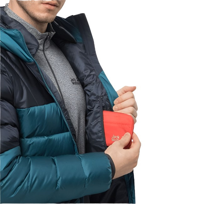 Jack Wolfskin Nebelhorn Men's Down Hoody - Blue Coral 3