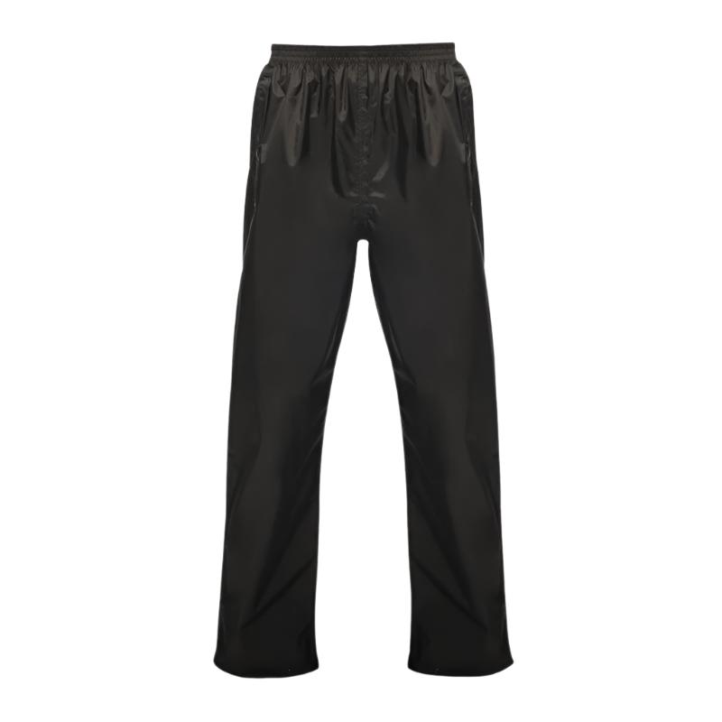 Regatta Mens Pro Packaway waterproof trouser - Black-Waterproof Trousers-Outback Trading