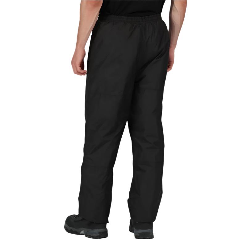 Regatta Wetherby Mens Insulated Breathable Waterproof Overtrouser - Black-Waterproof Trousers-Outback Trading