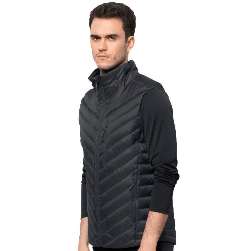 Jack Wolfskin Mens Passamani Down Vest - Phantom - Outback Trading -1