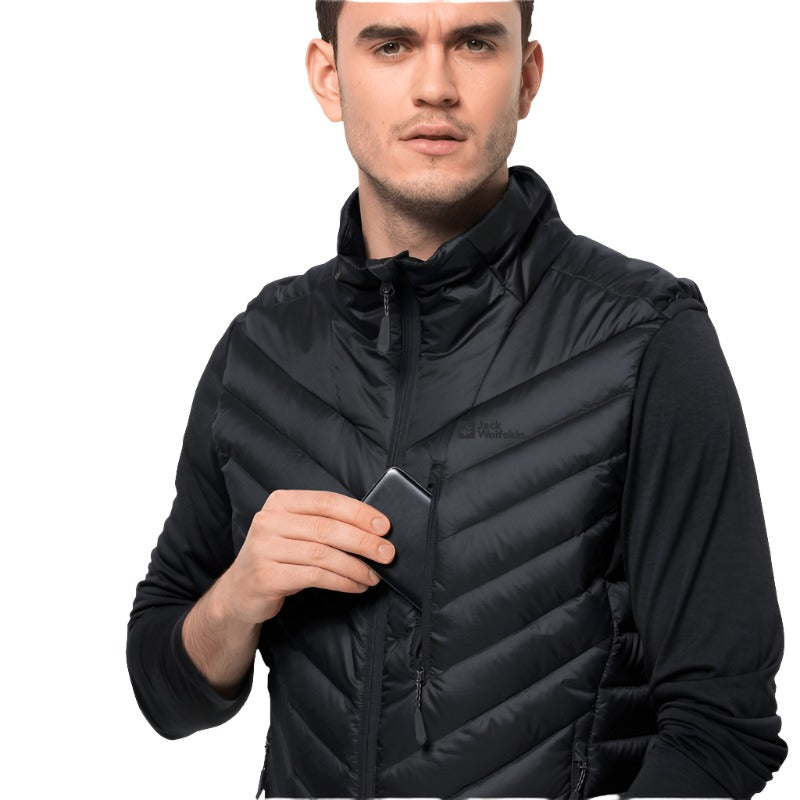 Jack Wolfskin Mens Passamani Down Vest - Phantom - Outback Trading -4