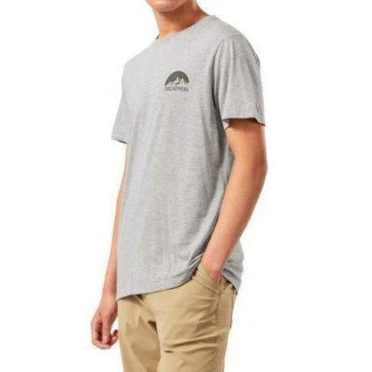 Craghoppers Mightie Short Sleeve T Shirt - Mens - Grey-Shirts & Tops-Outback Trading