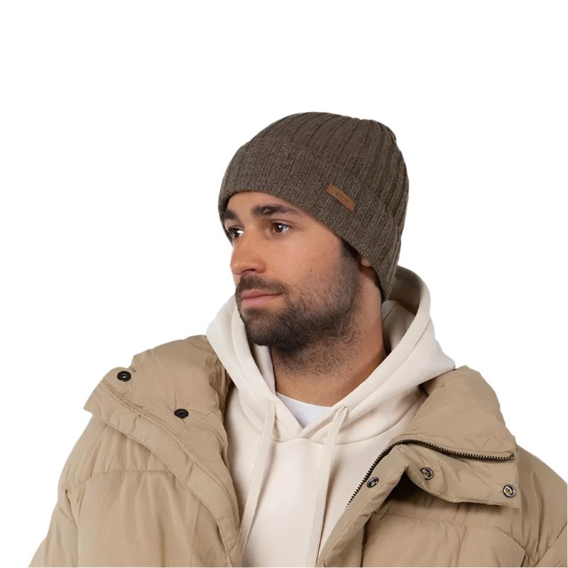 Barts Haakon Turnup Beanie - Heather Brown 2