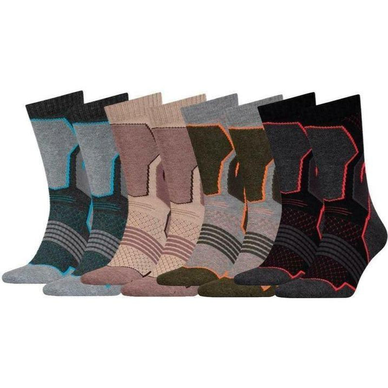 Head Hiking Crew Unisex Socks Black/Red- 2 Pack-Socks-Outback Trading