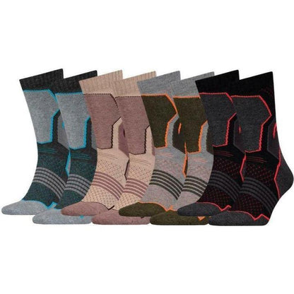 Head Hiking Crew Unisex Socks Black/Red- 2 Pack-Socks-Outback Trading