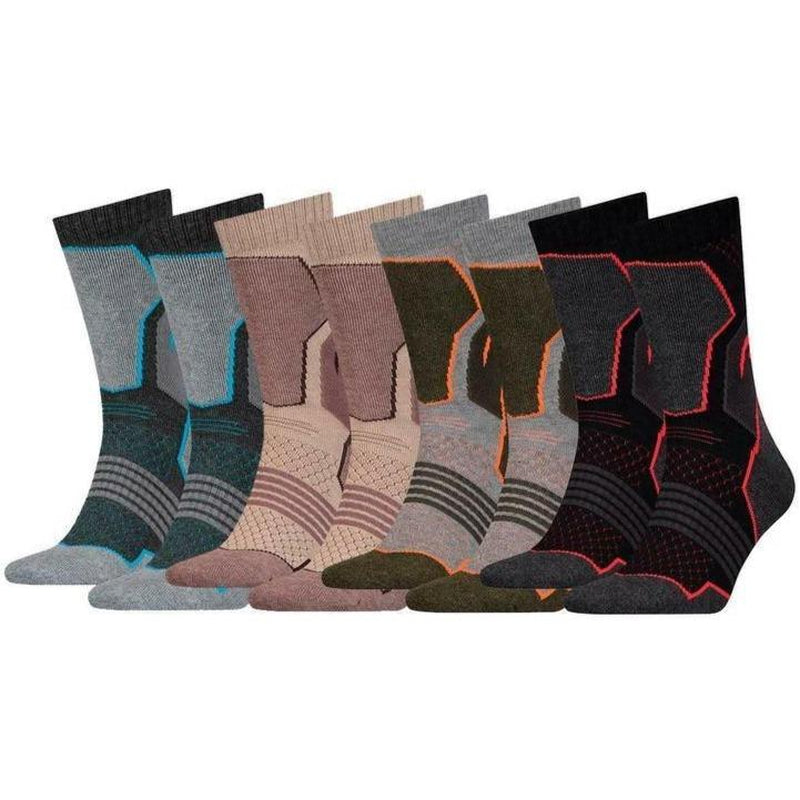 HEAD Hiking Crew Unisex Socks Blue/Pink - 2 Pack-Socks-Outback Trading