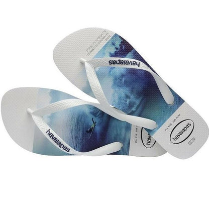 Havaiana Hype FC Men's Flip Flops White/Blue-Thongs & Flip Flops-Outback Trading