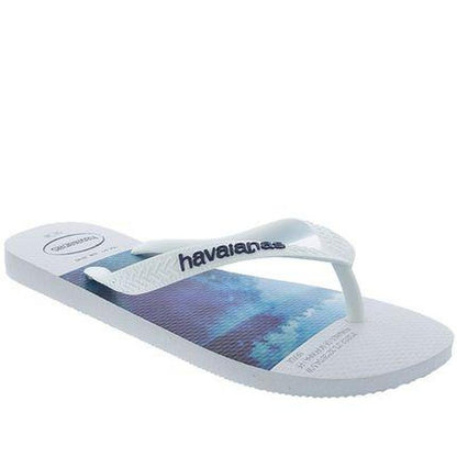 Havaiana Hype FC Men's Flip Flops White/Blue-Thongs & Flip Flops-Outback Trading