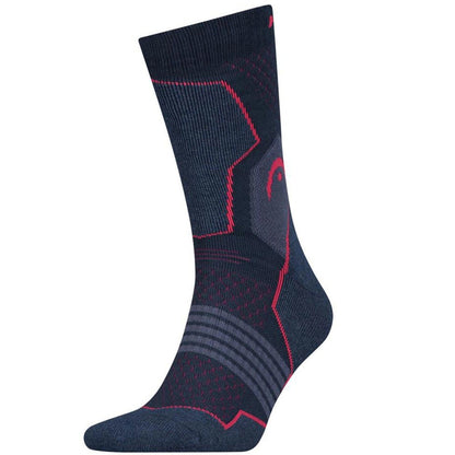 HEAD Hiking Crew Unisex Socks Blue/Pink - 2 Pack-Socks-Outback Trading