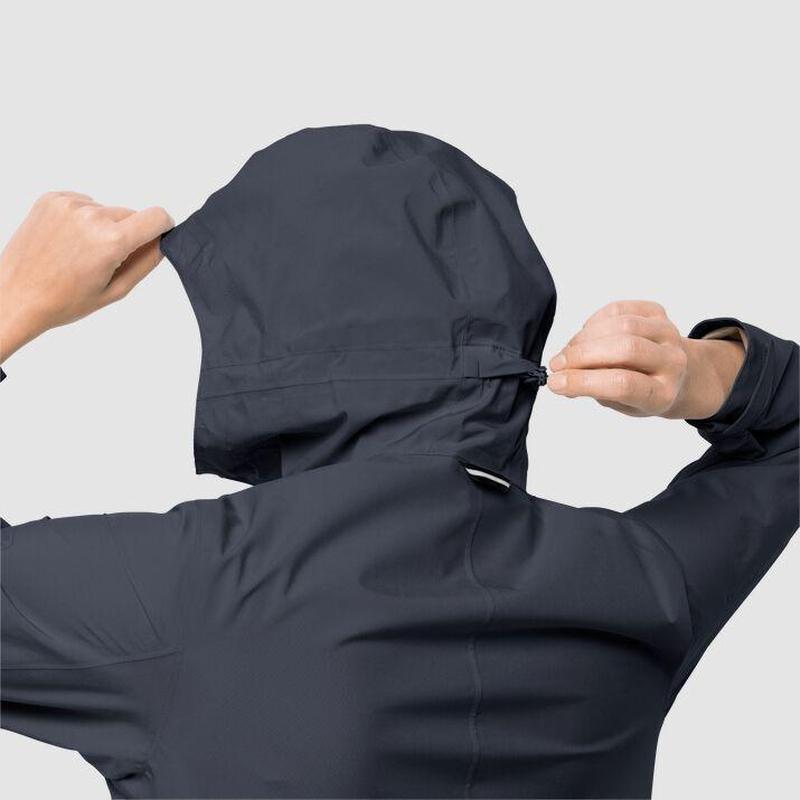 Jack Wolfskin Women's JWP Shell Jacket - Night Blue-Waterproof Jackets for Women-Outback Trading