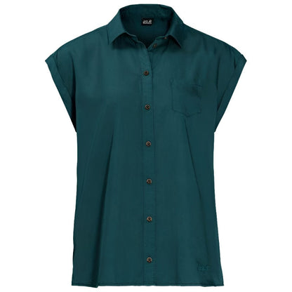 Jack Wolfskin Women's Mojave Shirt - Teal Green-Shirts & Blouses-Outback Trading