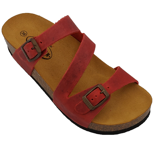 Plakton Seville Mid Women's Sandal - Rojo Red-outback trading 1
