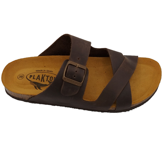 Plakton Elche Waxy Leather Upper Women's Wedge Sandals