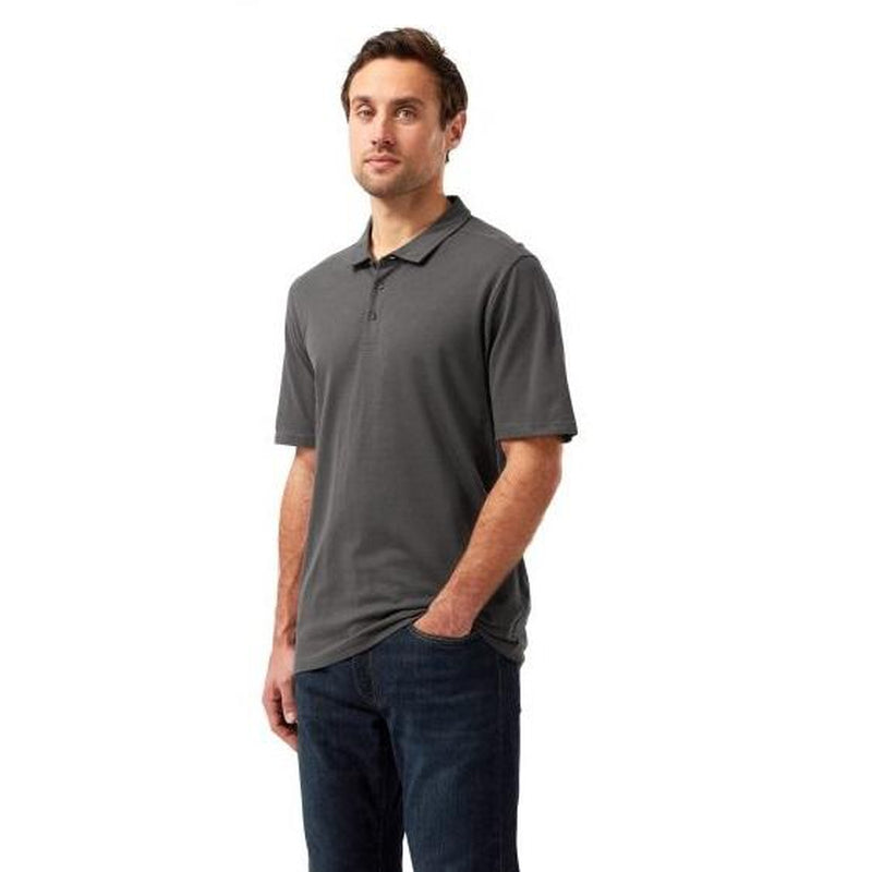Craghoppers Stanton Short Sleeve Polo - Mens - Grey-Shirts & Tops-Outback Trading