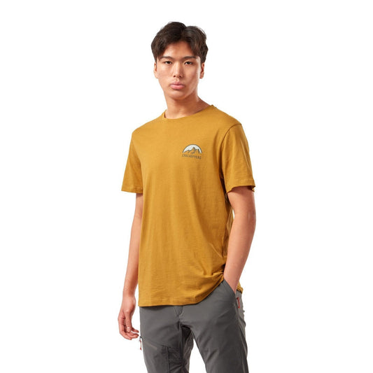 Craghoppers Mightie Short Sleeve T Shirt - Mens - Dark Butterscotch-Shirts & Tops-Outback Trading