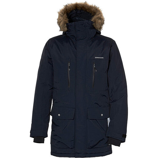 Didriksons Fredrik USX Mens Waterproof Parka Jacket- Dark Night Blue