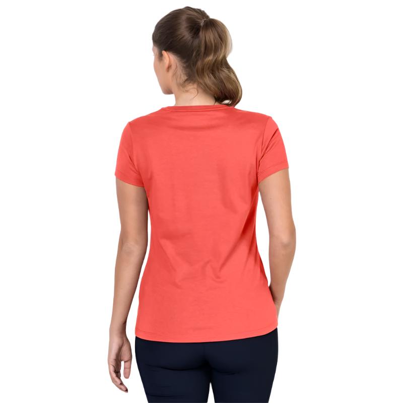 Jack Wolfskin Tech Tee Womens - Coral Pink-Shirts & Tops-Outback Trading